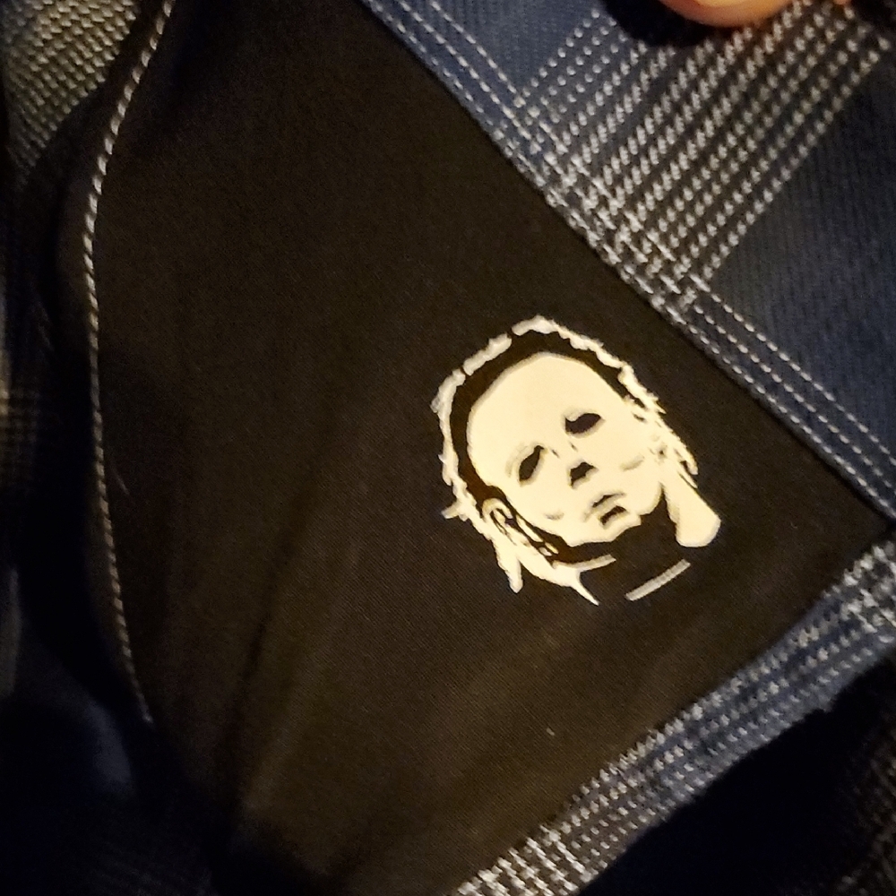 DIXXON Michael Myers Blue and White Plaid Button-Down Shirt - Picture 2 of 3